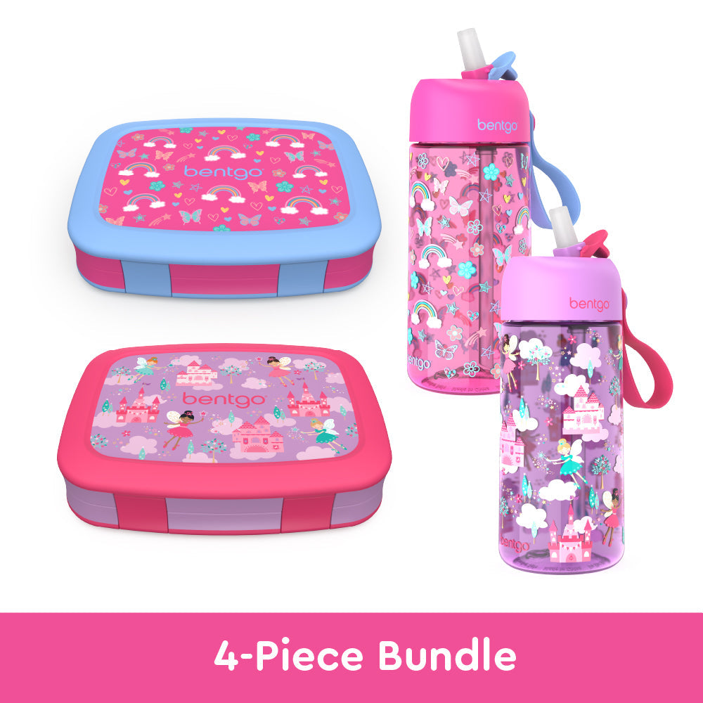bentgo-kids-prints-lunch-boxes-and-water-bottles-x6 bentgo-lunch-box-bottle-bundle-rainbow-fairy-1.jpg